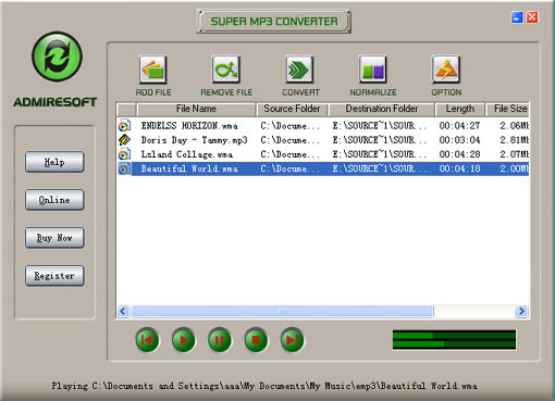 Super Mp3 Converter Screenshot
